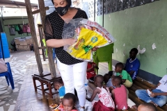 Loveness Mamuya visits an orphanage on her birthday earlier in 2021